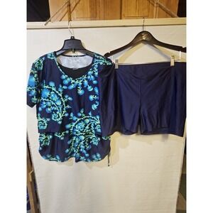 Moda Plus Size 2 Piece Bathsuit Size 3X  Top And Bottom